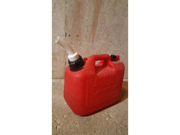 gasolina pode bico jerry peças de substituição a o gás garrafa 3D print model - Mito3D