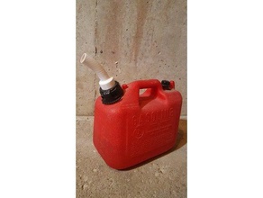 gasoline can spout jerry replacement parts gas jerrycan 3d print model - Mito3D