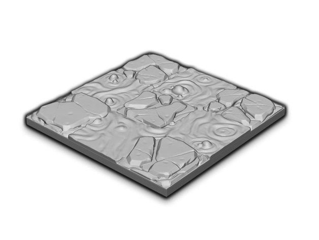 tilescape lava cavern sample tile toy & game accessories 3D print model - Mito3D