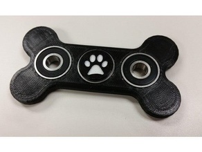 os de chien fidget spinner jouets & jeux 3d print model - Mito3D