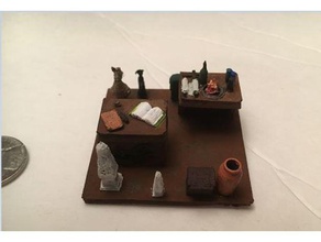 miniature egyptian research room games 28mm ancient egypt dungeon dungeons dragons tiles openlock pathfinder rpg prop 3d print model - Mito3D