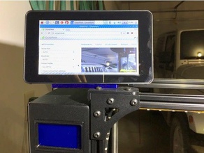 lulzbot taz6 pi pantalla de montaje snap fit Impresora 3d accesorios raspberry 2 3d print model - Mito3D