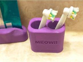 toothbrush holder & sanitizer electric household bathroom mouth oral-b 3d print model - Mito3D