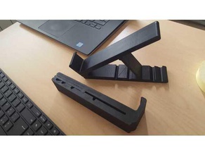 foldable notebook stand one piece print computer adjustable laptop no raft support 3d print model - Mito3D