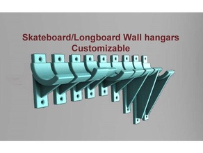 anpassbare skateboard-Wand-hangar sport & im freien skateforce Elektro-longboard Elektro-skateboard hanger longboard skateboard Wand Aufhänger die Wandmontage 3d print model - Mito3D