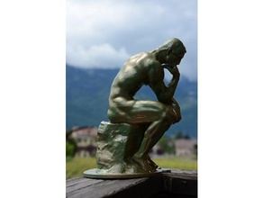 el pensador rodin Skulpturen 3d print model - Mito3D