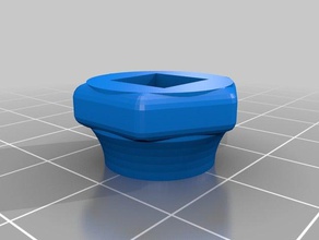 square knob diy customized 3d print model - Mito3D