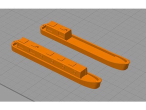 canal barge n jauge des véhicules bateau n-échelle 3d print model - Mito3D