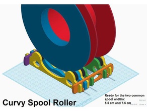 kurvige spool-roller - 5 7 cm Breite Spulen 3d Drucker Zubehör 3d print model - Mito3D