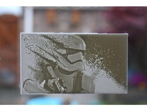 satr wars stormtrooper lithophane art film de star 3d print model - Mito3D
