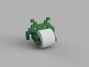 spaceinvader papier toilette plus la salle de bains le titulaire envahisseur des toilettes 3d print model - Mito3D