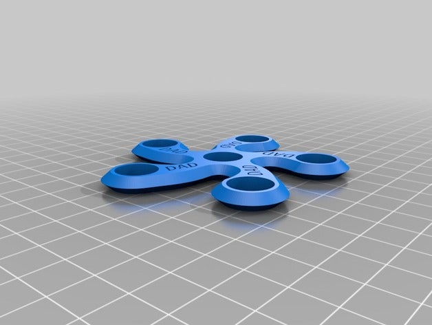 neat luulia-waasa 3d printing dad spinner fidget hand 3D print model - Mito3D