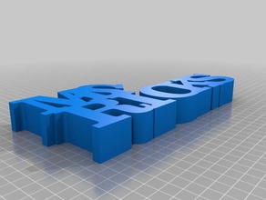 my ricks customized variable word sculpture sculptures 3d print model - Mito3D
