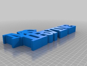 mi irvine personalizado variable palabra escultura las esculturas 3d print model - Mito3D