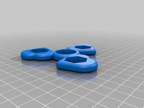 mi personalizados girado corazón 1 2 fidget spinner juguetes mecánicos personalizado 3d print model - Mito3D