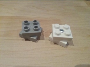 duplo compatible turn brick toys & games lego 3d print model - Mito3D