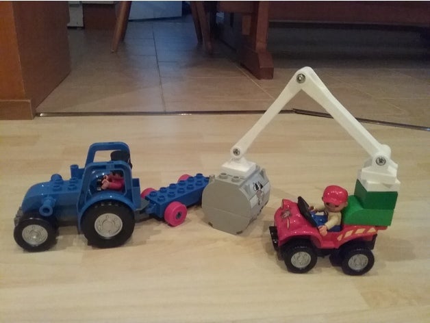 duplo kompatibel Kran Spielzeug & Spiele brick cranes Auto lego lego-kompatibel lego-duplo 3D print model - Mito3D