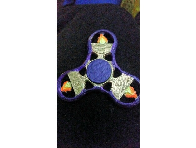 flaming chalice fidget spinner toys & games toy unitarian universalist 3D print model - Mito3D