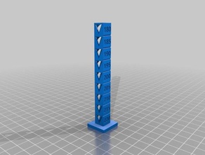 pla temp tower 180-220 f 3d printing tests customized 3d print model - Mito3D