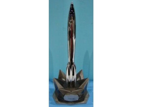 hugo award trophy rocket v2 models customized 3d print model - Mito3D