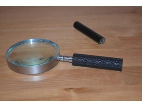 magnifying glass replacement handle hand tools customizable magnifier 3d print model - Mito3D