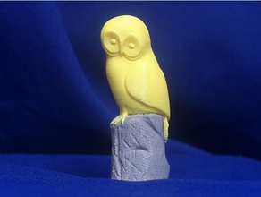 jean gordon's carvings owl - two colour version scans & replicas einscan-s gordon meshmixer robox scanmanster plus 3d print model - Mito3D