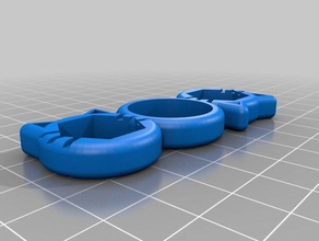 chat fidget spinner - 2 x m10 jouets mécaniques personnalisé 3d print model - Mito3D