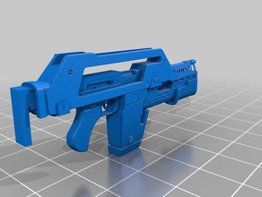 m41a aliens pulse rifle 1 scale 3d printing 3d print model - Mito3D