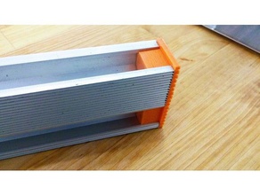 solar de la tapa extremo del riel pie diy 3d print model - Mito3D