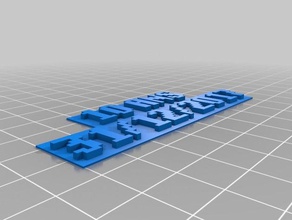 my customized pixelly font library openscad signs & logos 3d print model - Mito3D