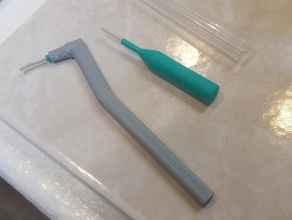 angular interdental toothbrush adapter bathroom auchan brush 3d print model - Mito3D