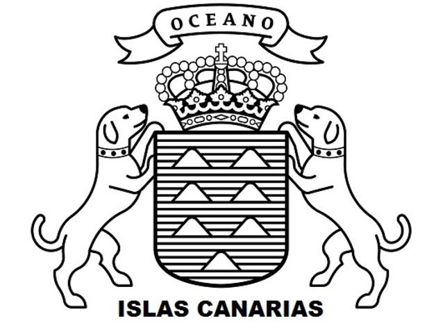 escudo de canarias signos y logotipos 3D print model - Mito3D