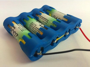 battery holders aa electronics batteries holder abs cap case box 3d print model - Mito3D