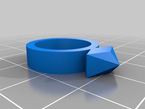 Diamant-ring2 Ringe diamond ring 3d print model - Mito3D