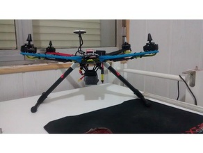 s500 de fibra carbono, trem pouso montagem r c veículos a carbono drone 3d print model - Mito3D