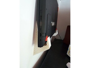 dizüstü duvara monte ofis asus bilgisayar laptop aparatı bağlama macbook duvar 3d print model - Mito3D