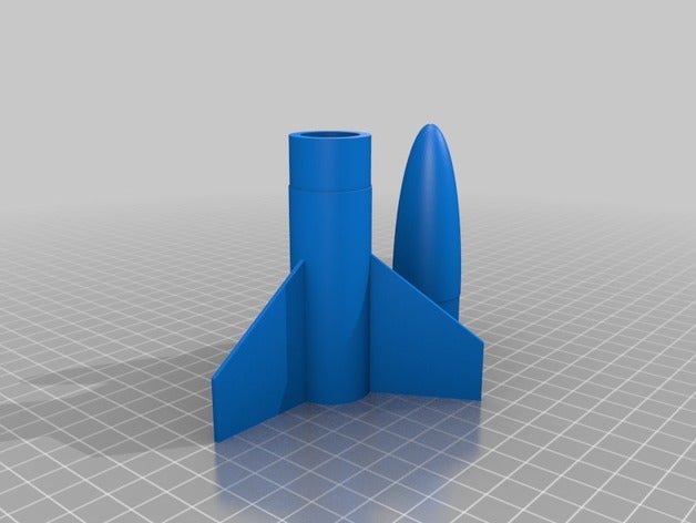 model roket fin ve burun bt50 v1 koni hobi estes konisi parçaları yüzgeçleri 3D print model - Mito3D