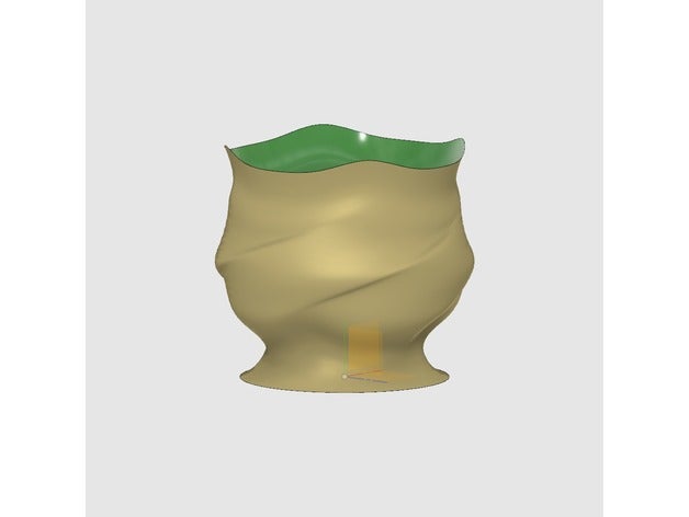 twisted vase Dekor Blumentopf Blumen-vase innen-Blumentopf 3D print model - Mito3D