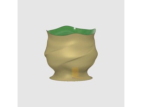 burgulu vazo dekor çiçek saksısı kapalı bitki pot 3d print model - Mito3D