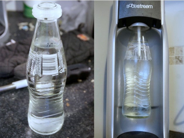 sodastream de vidro garrafa refrigerante adaptador cozinha e sala jantar 3D print model - Mito3D