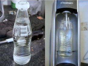sodastream de vidrio botella refresco adaptador cocina y comedor 3d print model - Mito3D
