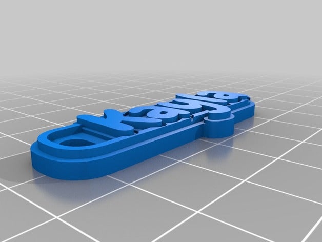 il mio personalizzato multiline tag portachiavi i su misura 3D print model - Mito3D