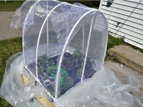 pvc hoop evi tarzı sera parçaları açık ve bahçe yeşil ev büyüyen böcekler kale biber zararlıları montaj boru ıspanak domates 3d print model - Mito3D