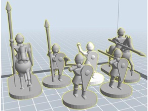 norman soldiers toys & games 28mm cavalry dark ages infantry knights medieval middle miniatures saga shields spearman spears warfare warriors 3d print model - Mito3D