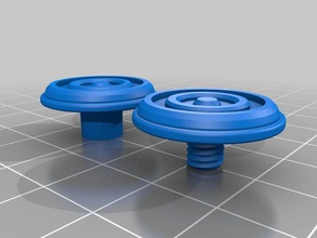 spinner bouchon fileté jantes adhérence jouets mécaniques fidget fidget-jouet main casquettes fil de discussion 3d print model - Mito3D
