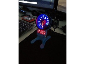 sim racing indicatore di velocità tachimetro video giochi simhub tachimeter contagiri tm1637 tm1638 3d print model - Mito3D