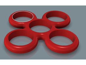 fidget spinner 4 arms toy & game accessories spinners 3d print model - Mito3D