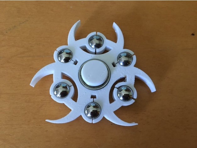 bio-hazard fidget spinner giochi e giocattoli rischio biologico mano giocattolo 3D print model - Mito3D