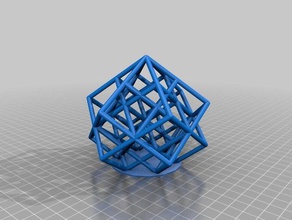 my customized lattice cube torture test math art 3d print model - Mito3D