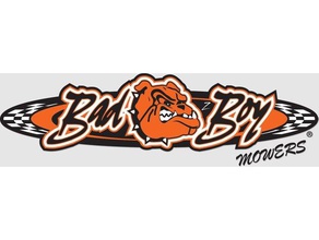 bad boy mowers logo signs & logos 3d print model - Mito3D